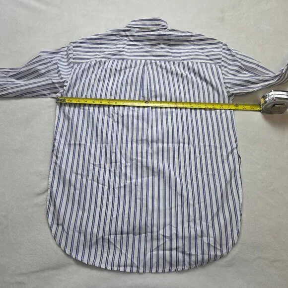 New S Anthropologie x Maeve the Bennet buttondown shirt in blue stripe - Picture 5 of 7
